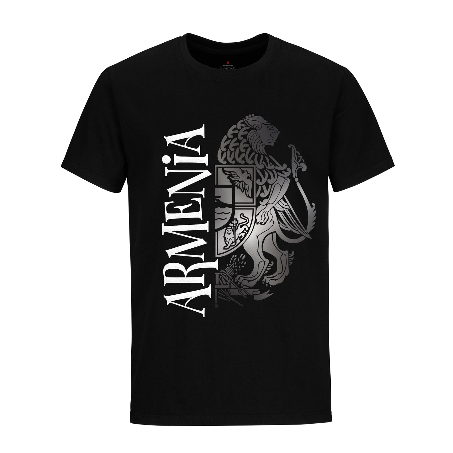The Multiple Color Lion Armenia Coat of Arms Black T-Shirts