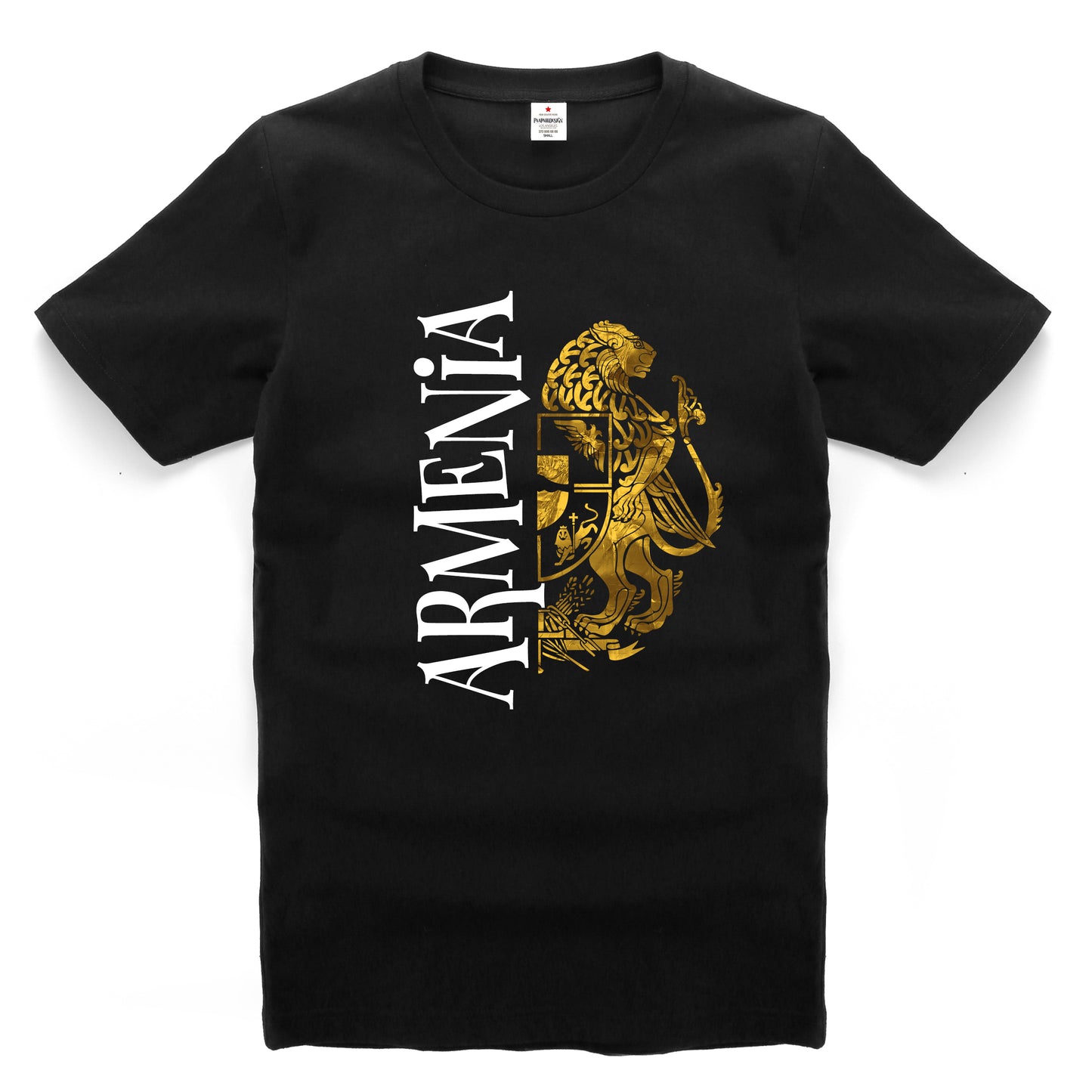Golden Lion Armenian Coat of Arms Black T-Shirts