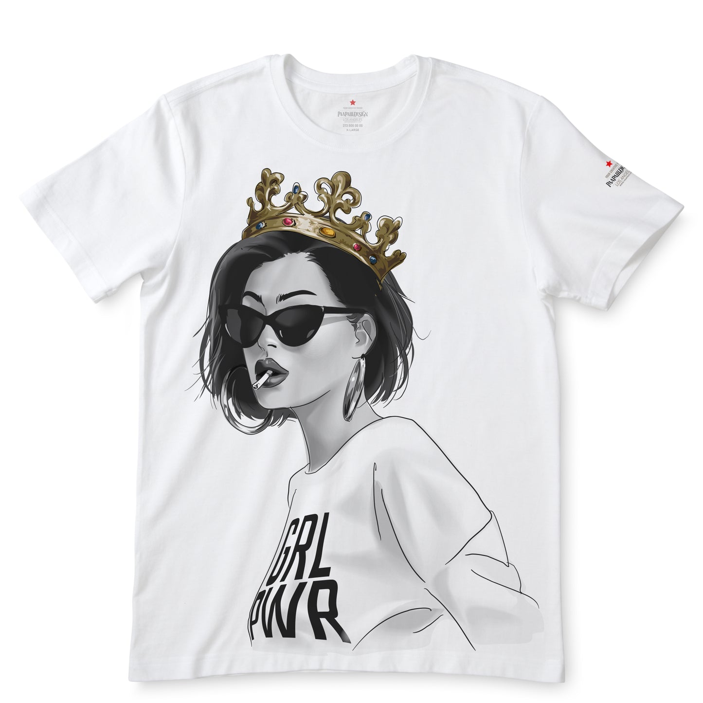 GRL PWR White T-Shirts
