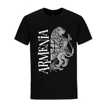 Load image into Gallery viewer, The Multiple Color Lion Armenia Coat of Arms Black  T-Shirts