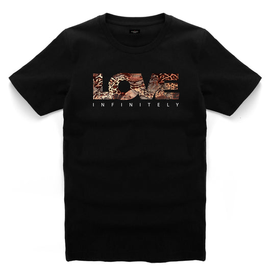 Love Infinitely Black T-Shirts