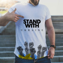 Load image into Gallery viewer, Stand With Ukraine White T-Shirts