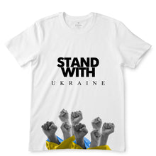 Load image into Gallery viewer, Stand With Ukraine White T-Shirts