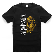 Load image into Gallery viewer, Golden Lion Armenian Coat of Arms Black  T-Shirts