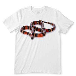 4D Snake White T-Shirts