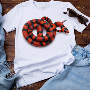 5D Snake White T-Shirts