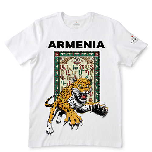 Armenian Alphabet White T-Shirts