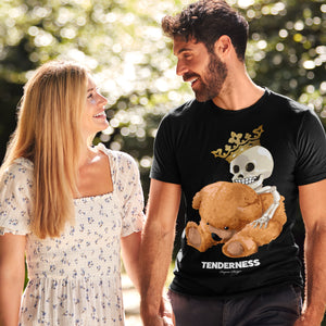 Skull and Bear White and Black Cotton T-Shirts