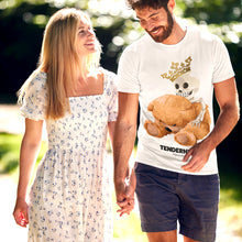 Load image into Gallery viewer, Skull and Bear Poly Print White T-Shirts