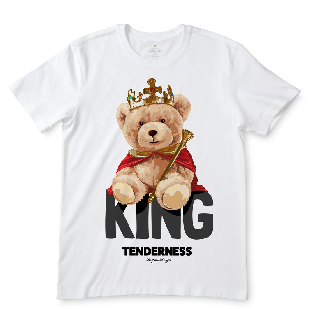 King Bear White T-Shirts