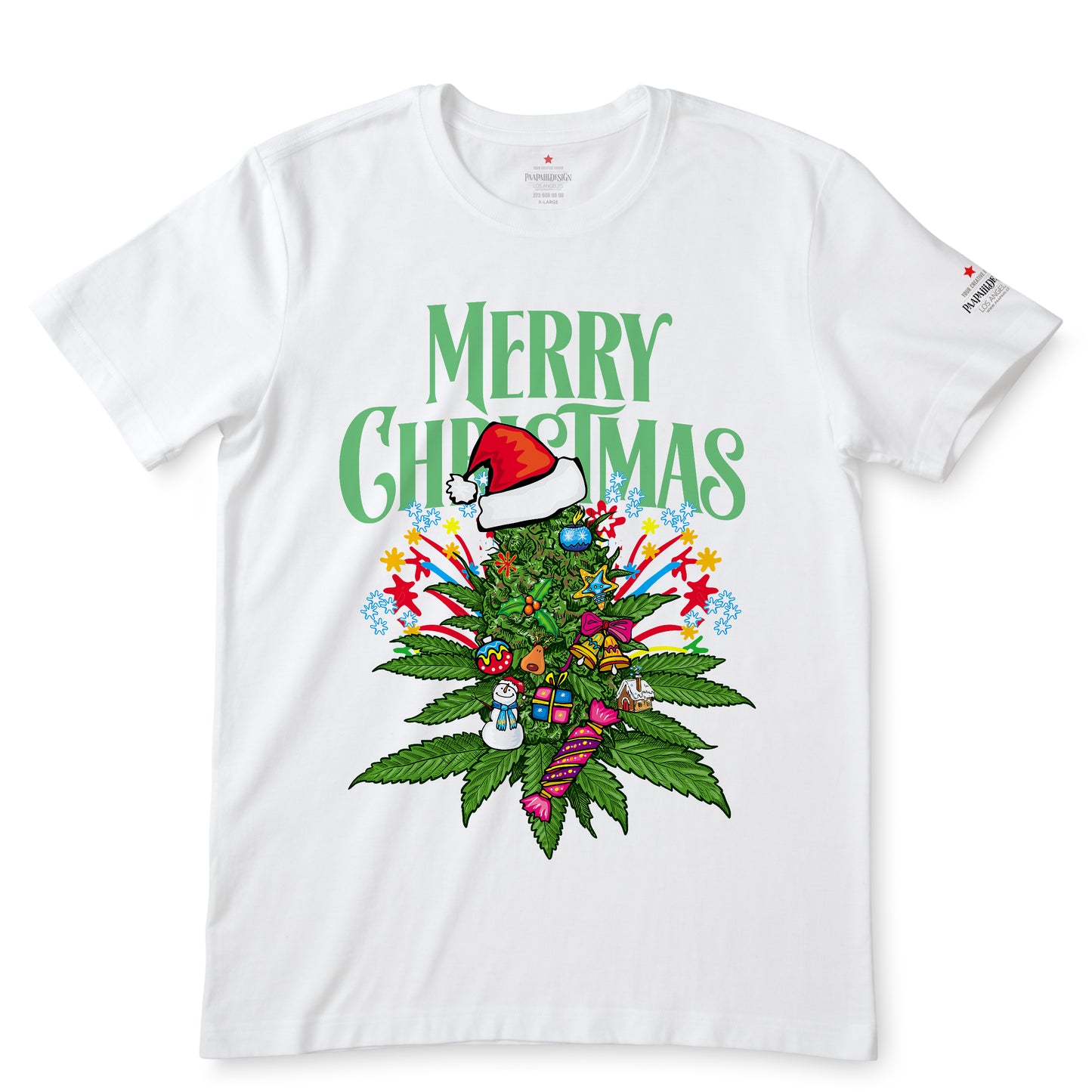 Merry Green Christmas White T-Shirts