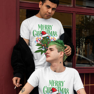 Merry Green Christmas White T-Shirts