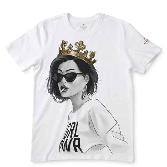 GRL PWR White T-Shirts