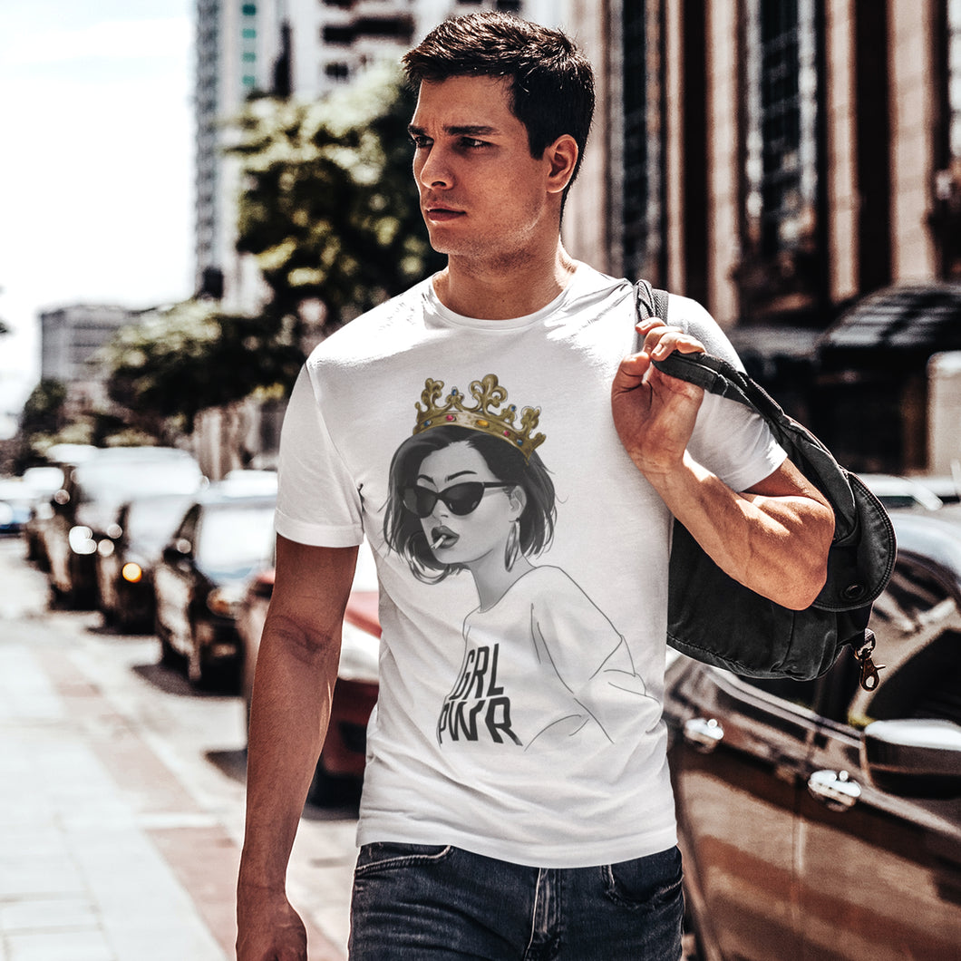 GRL PWR White T-Shirts