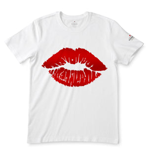 Red Lips Black and White T-Shirts