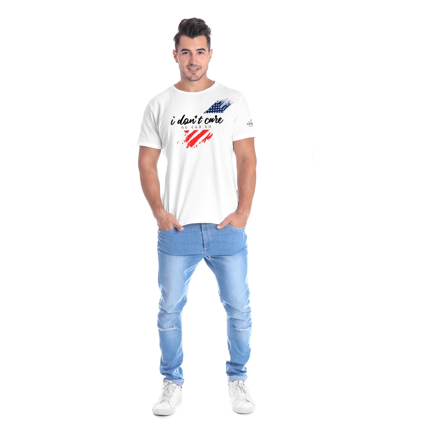 I Don't Care, Yes Hay Em  White T-Shirts
