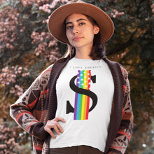 Load image into Gallery viewer, I Love America With Rainbow White T-Shirts