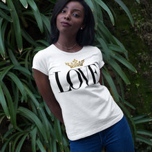 Load image into Gallery viewer, Gold Love White T-Shirts