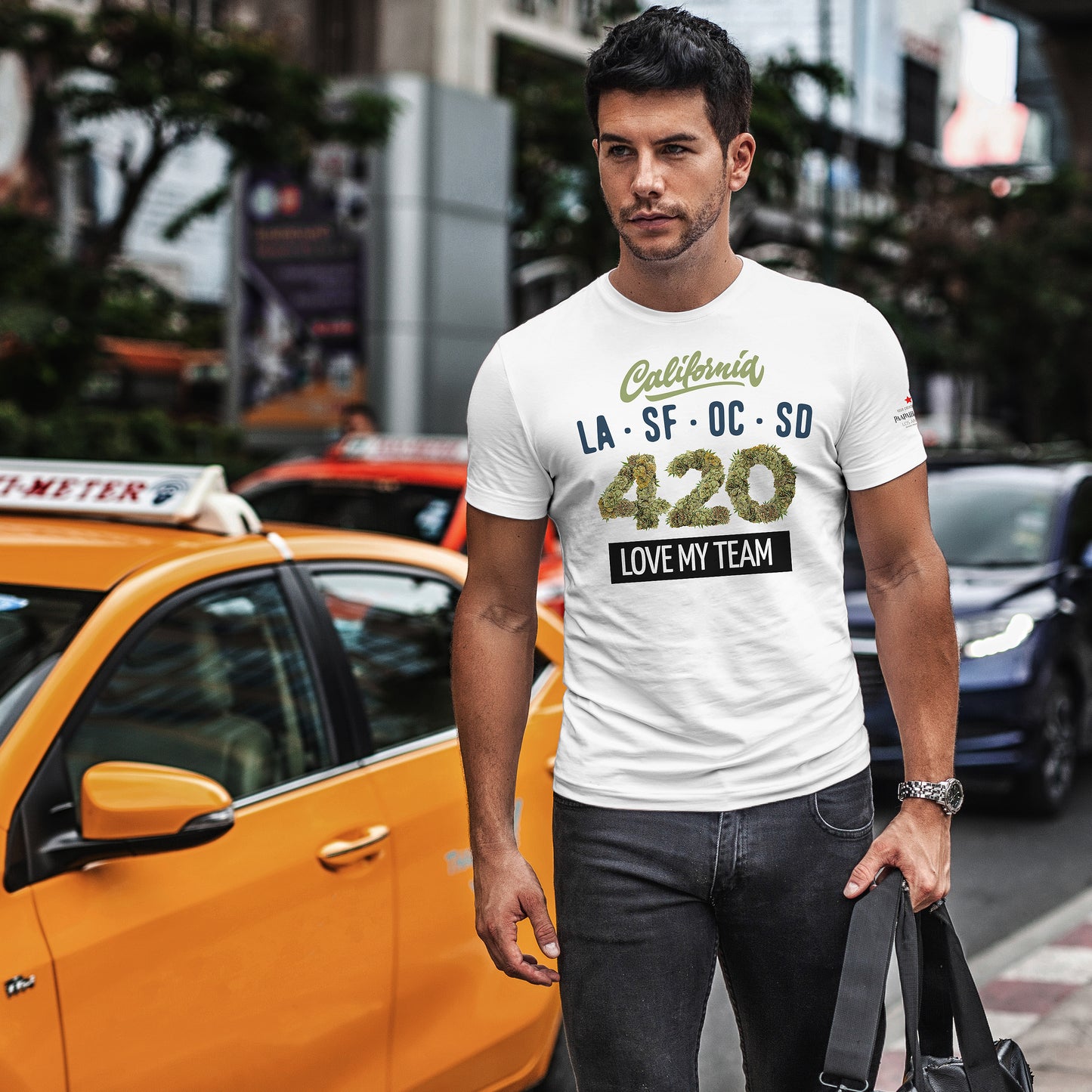 California 420 White T-Shirts