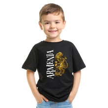 Load image into Gallery viewer, Golden Lion Armenian Coat of Arms Black  T-Shirts