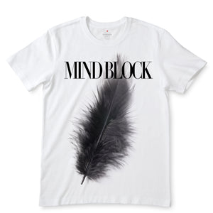 Black Feather White T-Shirts