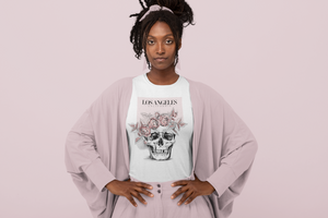 Pink Skull White T-Shirts