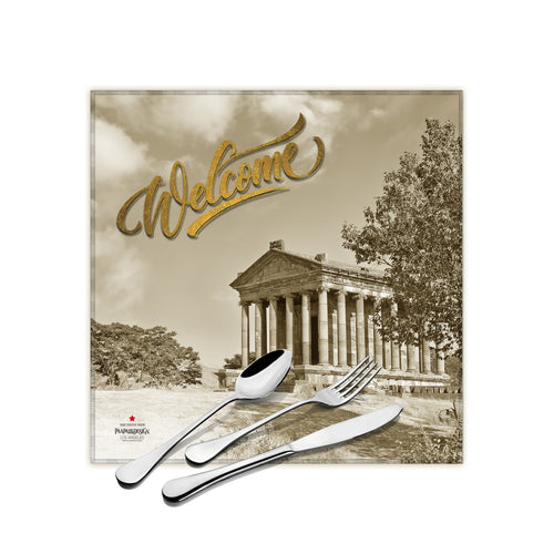 Temple of Garni Elegant Cloth Dinner Napkins, 17