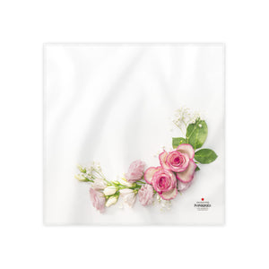 Vintage Pink Roses Cloth Dinner Napkins , 17"x17"