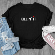 Load image into Gallery viewer, Killin It Black and White T-Shirts