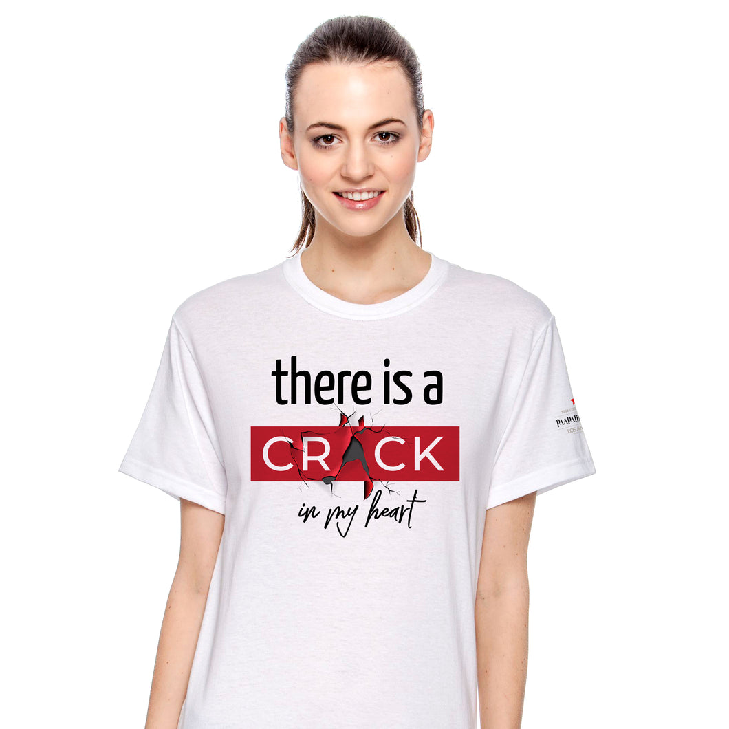 Crack In My Heart  White T-Shirts