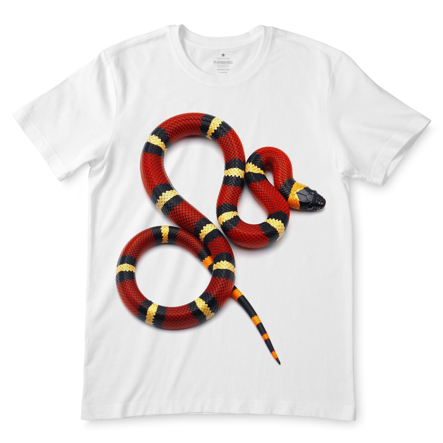 3D Snake White T-Shirts