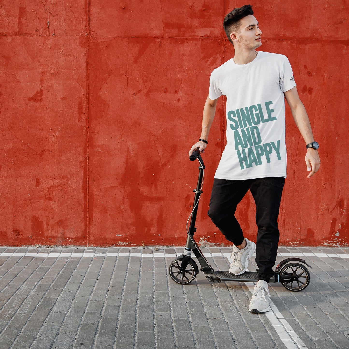 Single And Happy White T-Shirts