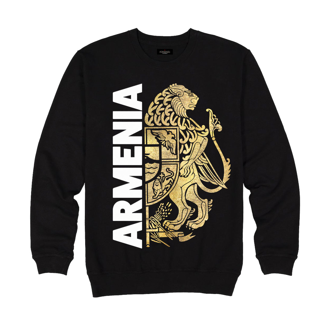 Golden Lion Armenian Coat of Arms Black Sweatshirts