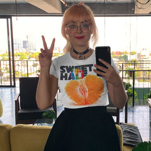 Sweet Half White T-Shirts