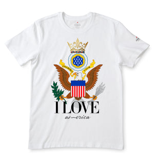 I Love America White T-Shirts