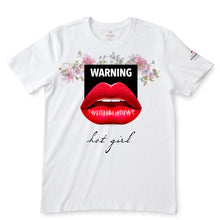 Load image into Gallery viewer, Warning, Hot Girl White T-Shirts