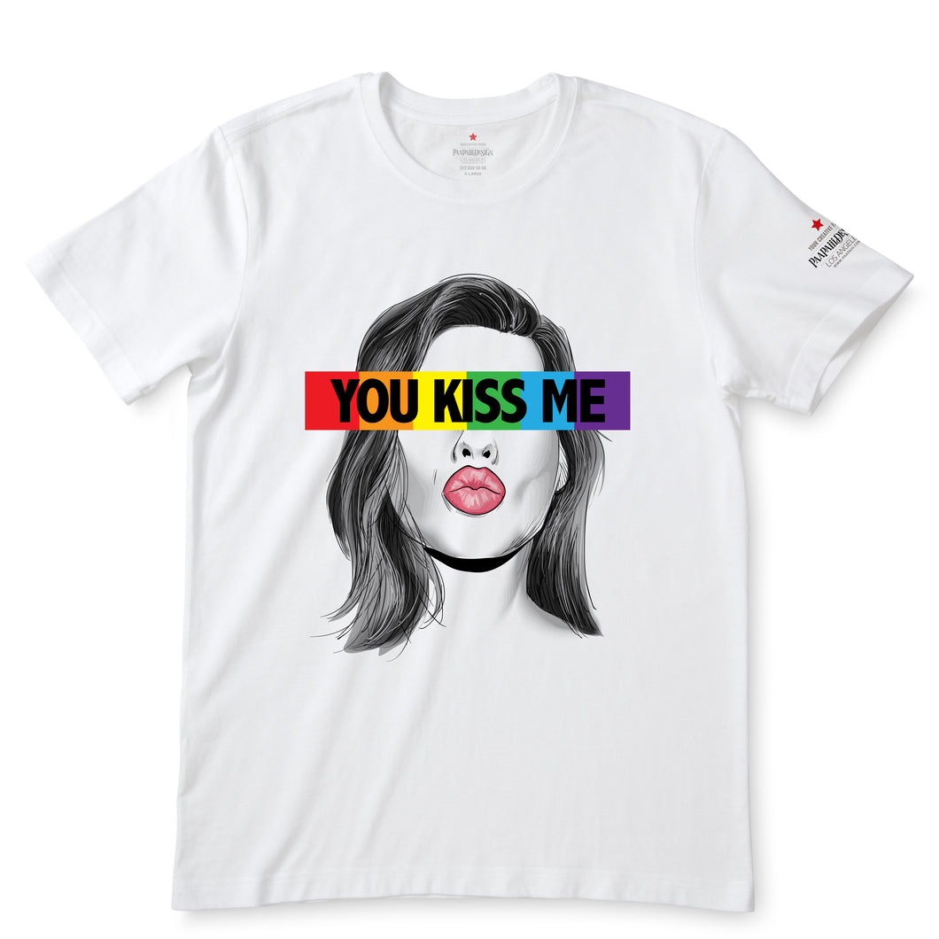 You Kiss Me White T-Shirts